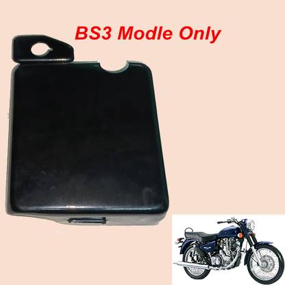 GOLSM BS3 Vehicle Battery Cover Black For Royal Enfield Electra Twin Spark 14 Ah Battery for Bike