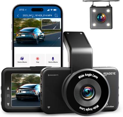 CrossBeats RoadEye DC02 2K FHD Dual Dashcam with Night Vision|ADAS|150 FOV|3 LCD Display In-car Camera System