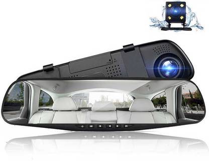 OneXsale Universal For Car Dual Lens Dvr Dash Camera 4.3inch Rearview Mirror For Car Reverse Assist Camera System