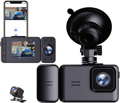 ROCKTECH 3 Channel Dash Cam for Cars with 2.5K Video Dashboard Camera System