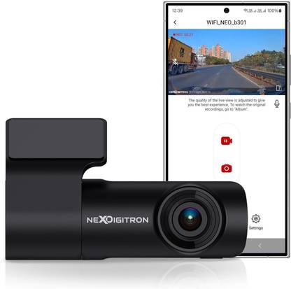 NEXDIGITRON NEO Dash Camera, Full HD 1080P, Detachable & 360° Rotatable, Upto 128GB Support Dashboard Camera System