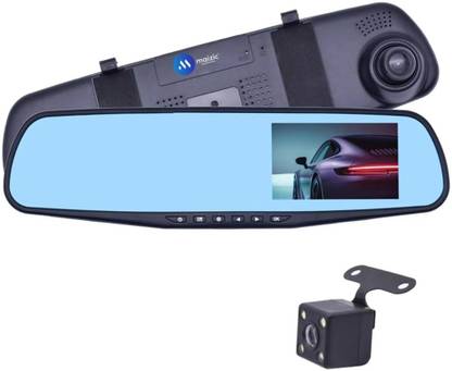 Maizic Smarthome 3In1 2K Front/Rear/Mirror Car Dash Cam Rear View Reverse G-Sensor 4.3'' Screen In-car Camera System