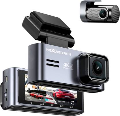 NEXDIGITRON Prime Plus 2CH DashCam, 4K+FHD, IMX415, GPS Logger, IMX415, 5G WiFi, Upto 256GB In-car Camera System