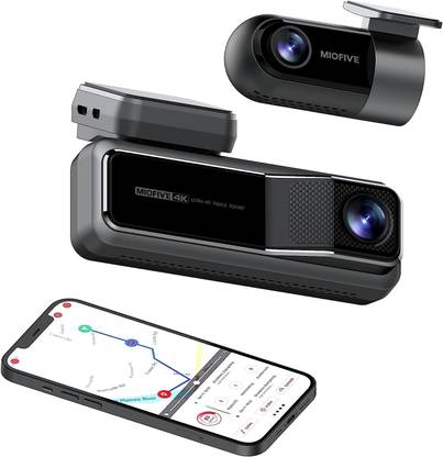 Miofive Dual Dash Camera 4K+2K Built-in 128G eMMC Storage Night Vision Motion Detection Reverse Assist Camera System