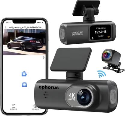 ephorus Wifi Gps 4K Front and Rear Dual 4k Dashcam Car Dvr Camera Night Vision G-sensor Reverse Assist Camera System