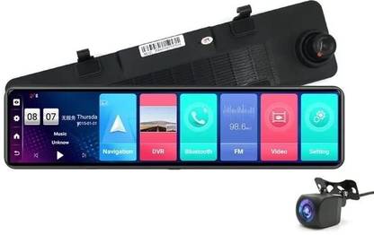 QAWACHH 1080P Touch Car Mirror Dash Cam Android 8.1 with WiFi GPS Bluetooth Music OBD Interface