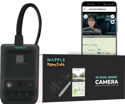 MapmyIndia Mappls MapmyIndia CarEye - Vehicle Dash Camera System with 3 months Subscription Reverse Assist Camera System