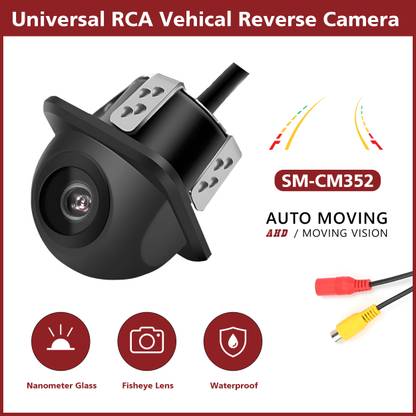 ASRYD Universal Fisheye Angle Wide View AHD Reverse Camera for Car Reverse Assist Camera System