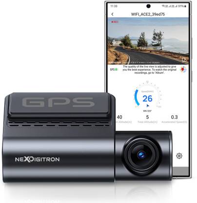 NEXDIGITRON ACE2 DashCam,GPS Logger,Real 2K 1440P,Voice Control,Super-Capacitor,F1.8 6G Lens Reverse Assist Camera System