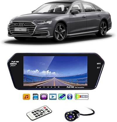 Genipap 7Inch Full HD LED Screen with Bluetooth and Touch Panel+8 LED Reverse Camera G10 Reverse Assist Camera System