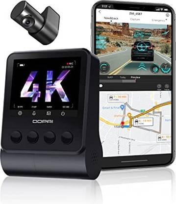 DDPAI Dash Cam Front and Rear, 4K Dash Camera for Cars Z50 Dual with built-in GPS. Reverse Assist Camera System