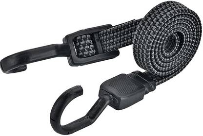 Hybrid Motors Adjustable Bungee Cord Hooks, Bungee Cords, (Reflective BLACK, Length 36'') Vehicle Cargo Net