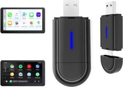 Roger Roger's Wireless CarPlay and Android Auto Adapter, USB Dongle for Wired to Wireless Conversion, Quick Connect & Auto Reconnect, Bluetooth 2.4 & 5.0Ghz WiFi, & Setup for iOS & Android. USB A & Type C Hardwire Kit