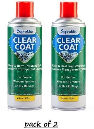 WONDER-X Clear Coat Spray -Transparent Top Coat, Glossy Coating,Engine Protection 450ml*2 Engine Cleaner