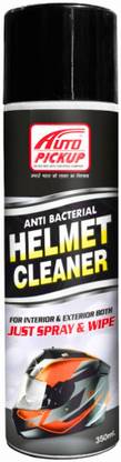 AUTO PICKUP Anti Bacterial Helmet Cleaner Spray Interior And Exterior Helmet Engine Cleaner