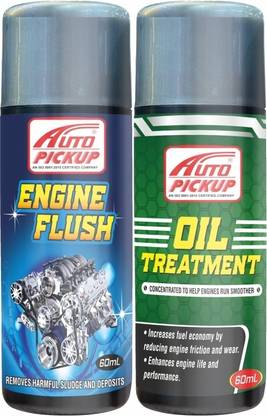AUTO PICKUP Premium Quality Engine Flush And Petrol Fuel Treatment Combo Pack of 60 ML Nil Engine Cleaner