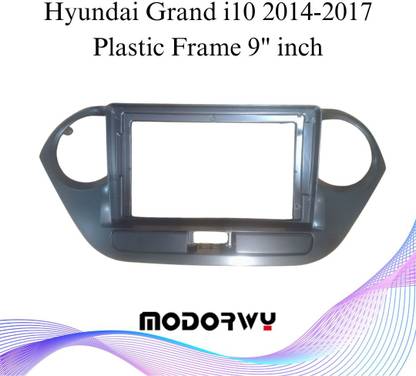 Modorwy 9" inch Grand i10 2014-2017 ABS Plastic Frame with Socket Media Player Frame