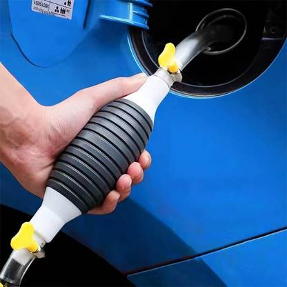 draval 2 Meter Fuel Transfer Pump Kit Tank Sucker Newest Portable Hand Pump Car Bike Liquid Pipe Siphon Tool for Petrol Diesel, Water, Fish Tank, Oil Liquid Tank Universal Fuel Filter
