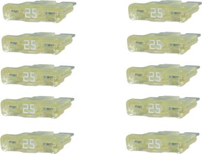 Ovicart Bike Car Blade Fuse - 25A (Pack of 10) Vehicle Fuse