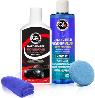 Q4EVER Q4 EVER Auto Care Glass Polish Hard Water Spot Remover (4 Items Pack Cream) Liquid Vehicle Glass Cleaner