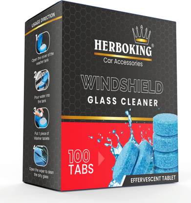 HERBOKING Car Accessories 100pcs Windshield Glass Cleaner Tablet Concentrate Vehicle Glass Cleaner