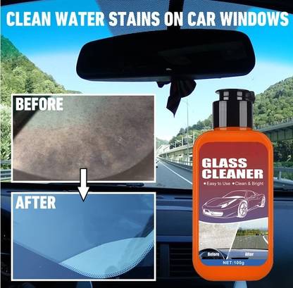AUTOGLASSSHINE Car Windshield Oil Film Cleaner Glass Oil Film Removing Liquid (100g) Pack 1 Liquid Vehicle Glass Cleaner