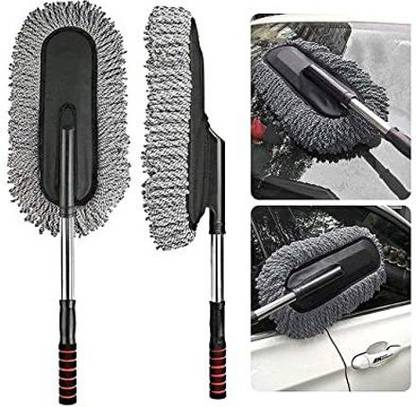 herik Drag Nano Fiber Car Wash Brush Car Dusting Tool Car Mop Wax Dash Duster Microfibre Wet and Dry Brush