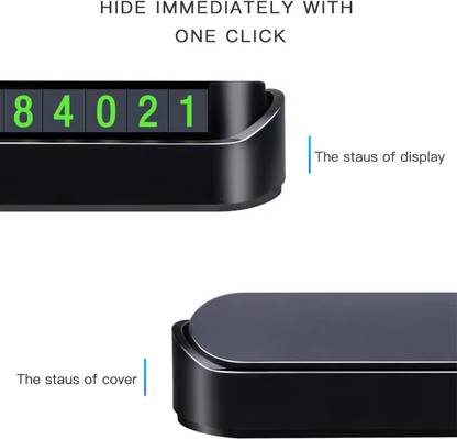 RG Car Dashboard Number Display - Mobile Number Display Car, Temporary Car Parking Vehical HID Kit