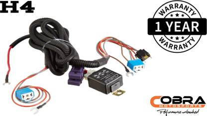COBRA DYNAMICS COBRA DYNAMCIS LED HEAD LIGHT WIRING HARNESS KIT H4 | 1 year Warrenty Headlight Car LED (12 V, 400 W)