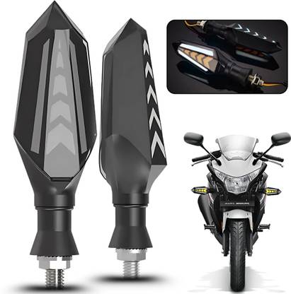 AutoPowerz Front, Rear, Side LED Indicator Light for Universal For Bike Universal For Bike
