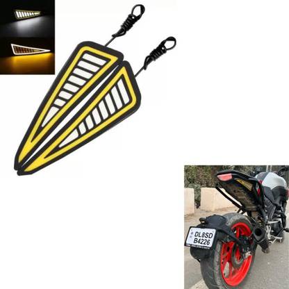 SHOWRIDE Front LED Indicator Light for Yamaha, Kawasaki, KTM, BMW, Suzuki R15 V3, R15, R15 V2, CBR 150R, Ninja 300, RC 200, Karizma, Apache