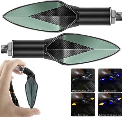AutoPowerz Front, Rear LED Indicator Light for Universal For Bike Universal For Bike