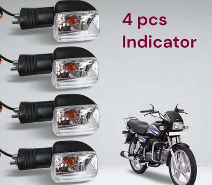 BIKEBLOOM Rear, Front Incandescent Indicator Light for Hero Splendor Pro, Splendor NXG, Splendor Plus, Splendor, Super Splendor