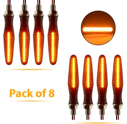 Autofledge Front, Rear, Side LED Indicator Light for Bajaj, Bullet, Datsun, Hero, Honda, KTM, Kawasaki, Royal Enfield, TVS, Universal For Bike, Yamaha 3 Series, 4 Series, 5 Series, 6 Series