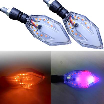 Rhtdm Front, Rear LED Indicator Light for Universal For Bike Universal For Bike