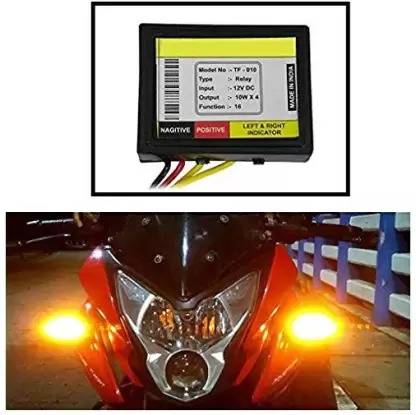 DheVan Front, Rear, Side Flasher Indicator Light for Universal For Bike Universal For Bike