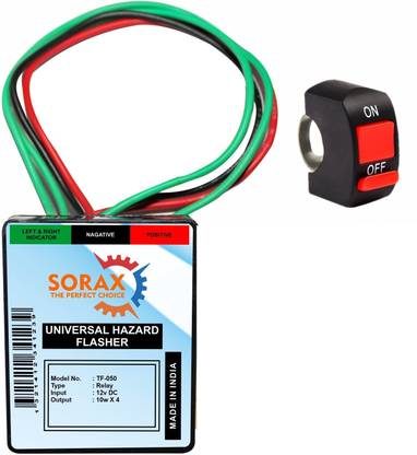 SORAX Side Flasher Indicator Light for Bajaj, Bullet, Suzuki, Honda, Hero, TVS, KTM Universal For Bike