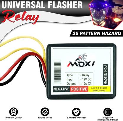 Moto Genius Front, Rear Flasher Indicator Light for Universal For Bike