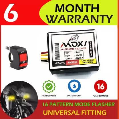 CROXIV Front, Rear, Side Flasher Indicator Light for Hero, Honda, Royal Enfield, KTM, Universal For Bike Universal For Bike