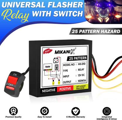Moto Genius Front, Rear Flasher Indicator Light for Universal For Bike