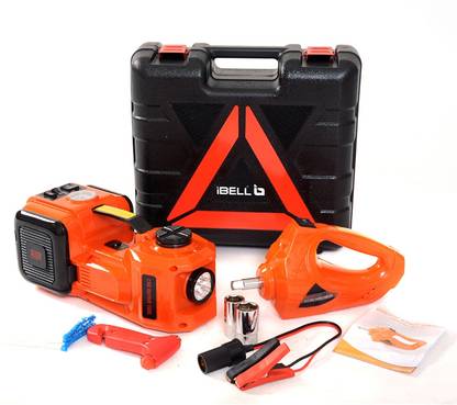 iBELL 4 in 1 Electric Hydraulic Car Jack with Electric Impact Wrench Tire Inflator Vehicle Jack
