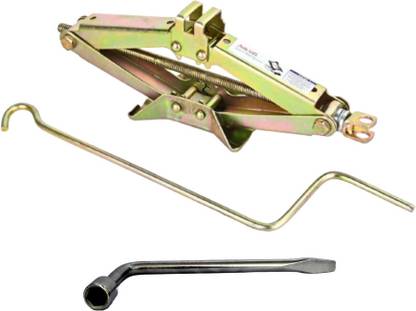 AutoLift COMBO Scissor Jack With 21mm L Type Wheel Spanner Without Hole. Pack of (2) Vehicle Jack