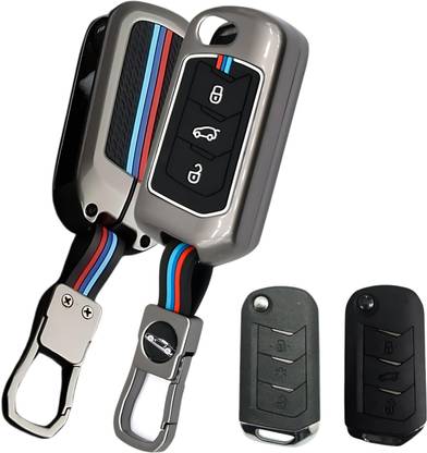 JMD GLOBAL SALES Metal Key Cover Compatible with Mahindra Scorpio N Key Chain