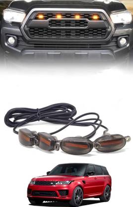 Etradezone 4 Pieces Smoked LED Lens Front Grille Running Light Range Rover Sport Headlight Car LED for Range Rover (12 V, 24 W)