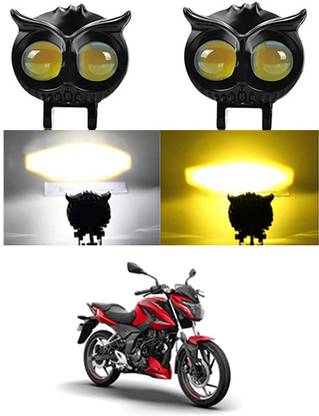 RKPSP Waterproof 40W Owal Shape White and Yellow Led Fog Light For Bajaj-Pulsar-P150 Fog Lamp Motorbike, Car Xenon (12 V, 40 W)