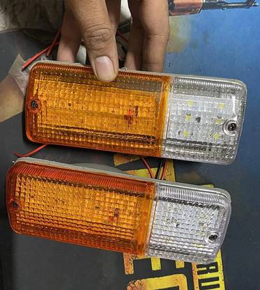 Auto MT MARUTI GYPSY KING 4x4 LED LIGHT FRONT BUMPER INDICATOR for MARUTI GYPSY Parking Light Car LED for Maruti Suzuki (12 V, 24 W)