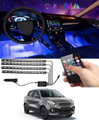 monolive 4Pcs/48Led Atmoshtphere Strip Multi-Colour Change With Music Light For Car 55 Interior Light Car LED (12 V, 55 W)