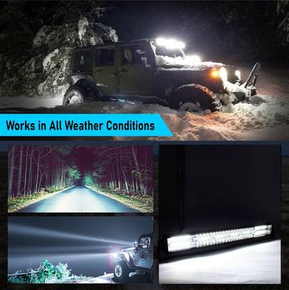 Flipkart SmartBuy 21 Inch 128 LED Bar Light 128 LED Light for Cars,Truck White Light Fog Lamp Car LED (12 V, 120 W)