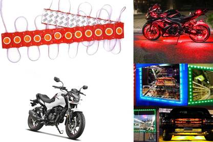SHOP4U Red LED Module Ultra Bright Waterproof Lights for Hero Xtreme 160R Back Up Lamp Motorbike LED for Hero (12 V, 15 W)