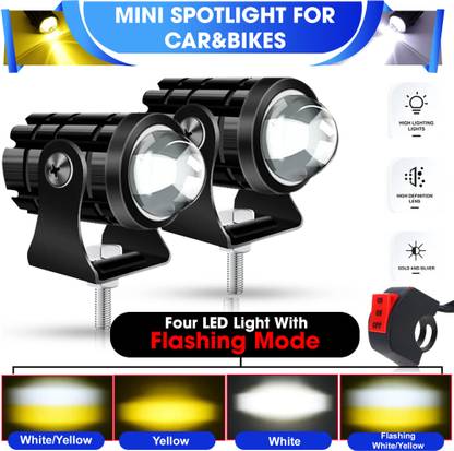 Otoroys Spotlights Mini Projector Fog Light Front Driving Lampwith Three Line Switch Fog Lamp Car, Motorbike, Truck, Van LED (12 V, 36 W)